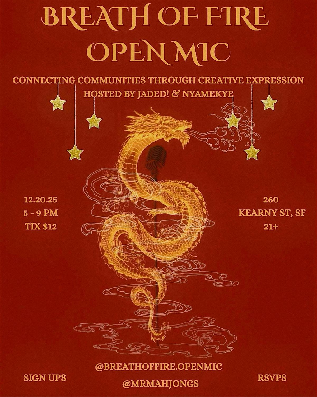 Breath Of Fire Open Mic, 20 December | Event in San Francisco | AllEvents