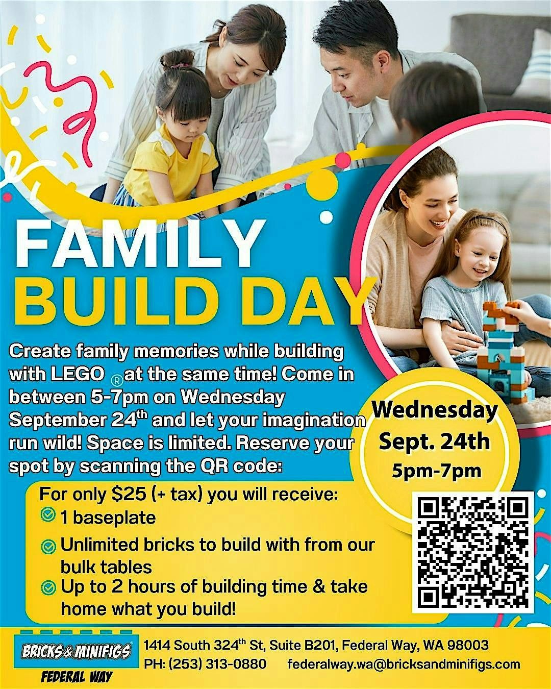 FAMILY BUILD TIME & PIZZA-  With Nautilus Elementary, 6 December | Event in Federal Way | AllEvents