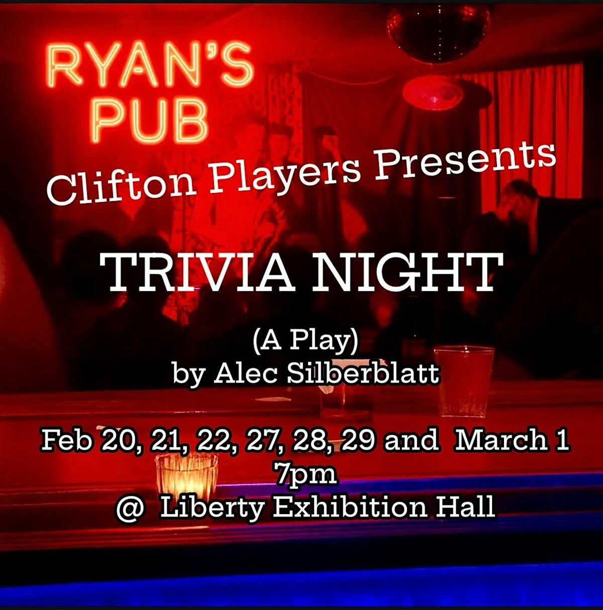 RYANS PUB, TRIVIA NIGHT (A play) by Alec Sliberblatt