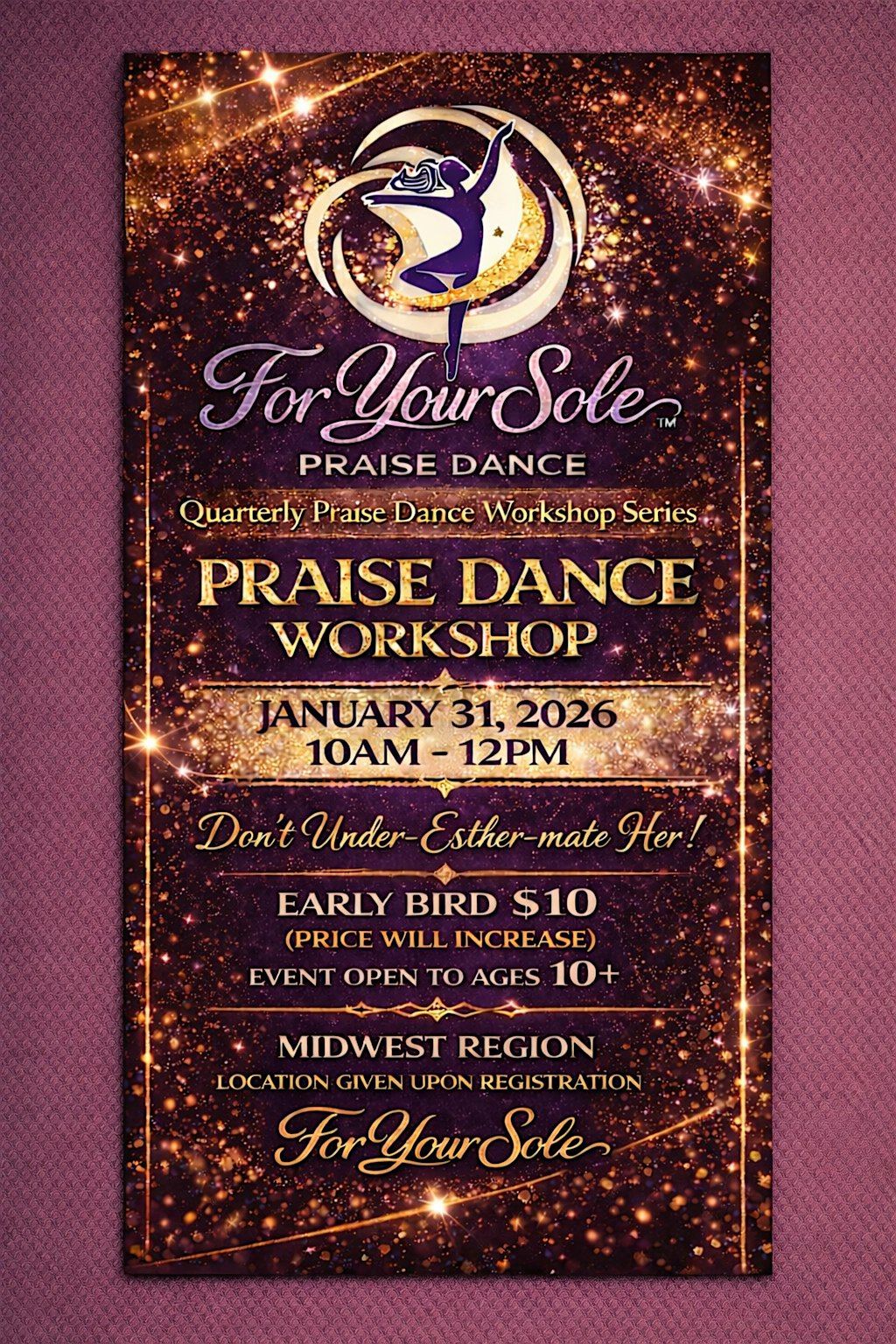 For Your Sole Praise Dance Workshop, 31 January | Event in Steger | AllEvents