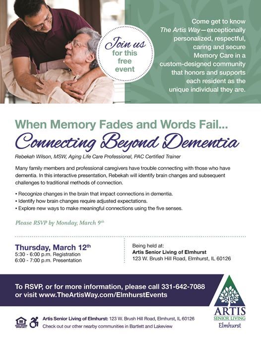 Connecting Beyond Dementia At Artis Senior Living Of Elmhurst Elmhurst