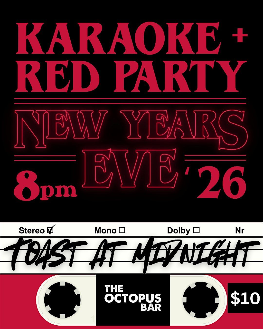 Karaoke + Red Party: New Year’s Eve at The Octopus Bar, 31 December | Event in Seattle | AllEvents