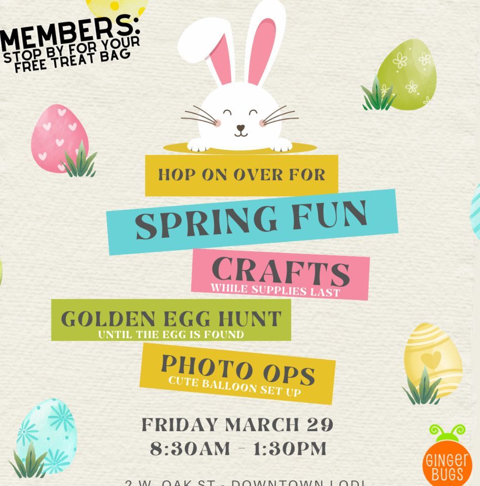 Spring Crafts, Photos & Golden Egg Hunt, Ginger Bugs, Lodi, 29 March