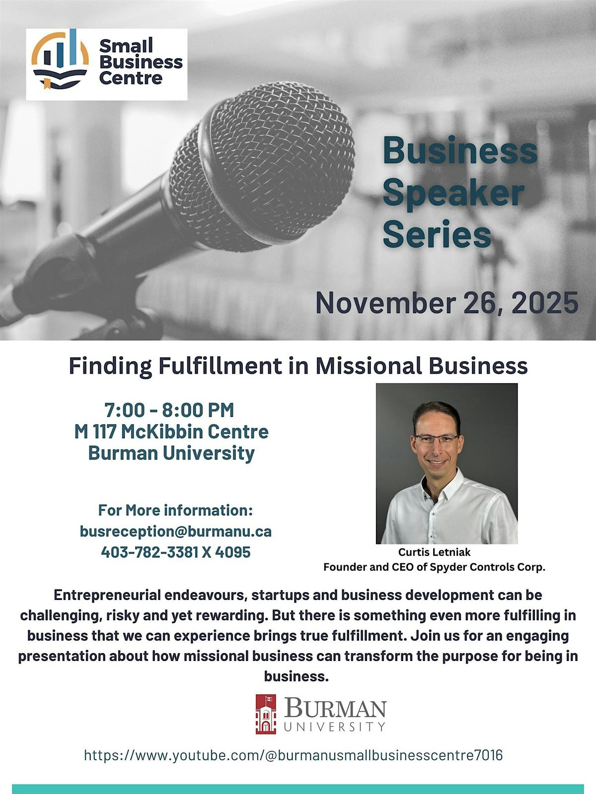 Finding Fullfillment in Missional Business, 26 November | Event in Lacombe | AllEvents