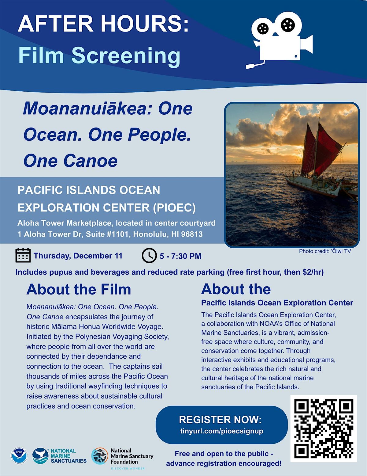 After Hours: Film Screening of Moananuiākea at Aloha Tower, 11 December | Event in Honolulu | AllEvents