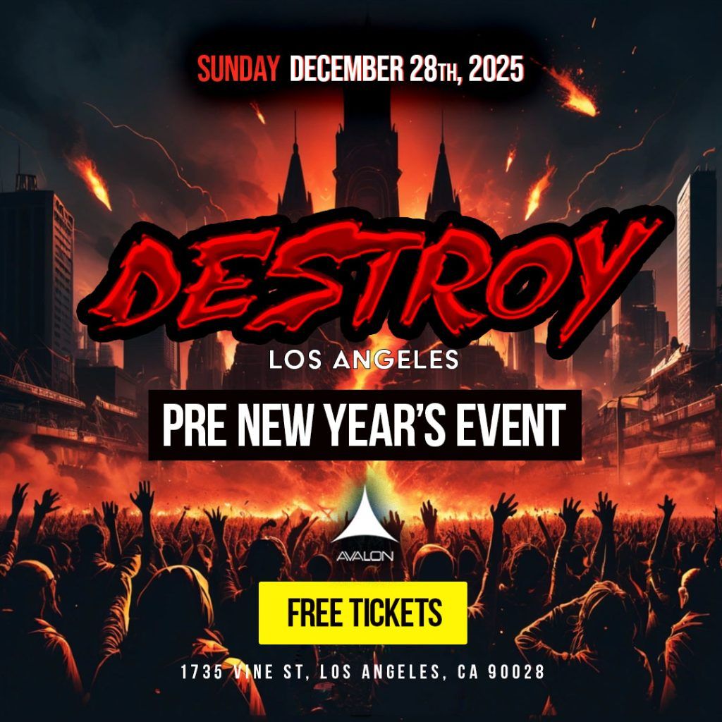 Destroy LA at Avalon Hollywood, 28 December | Event in Hollywood | AllEvents