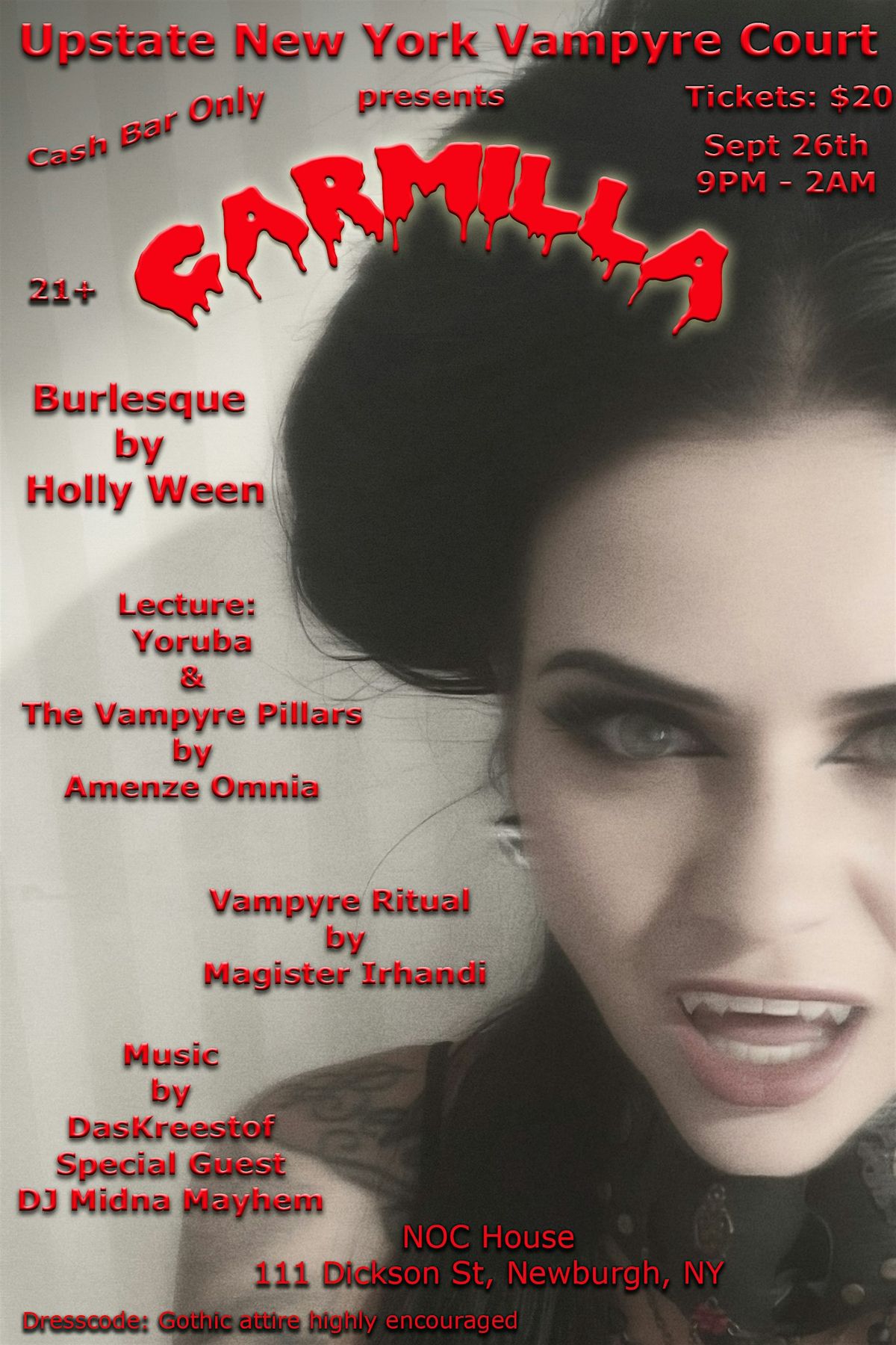 Upstate New York Vampyre Court presents Carmilla, NOC House