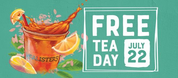 Tea Events In The City Top Upcoming Events For Tea Free Tea Day Mcalisters 2022