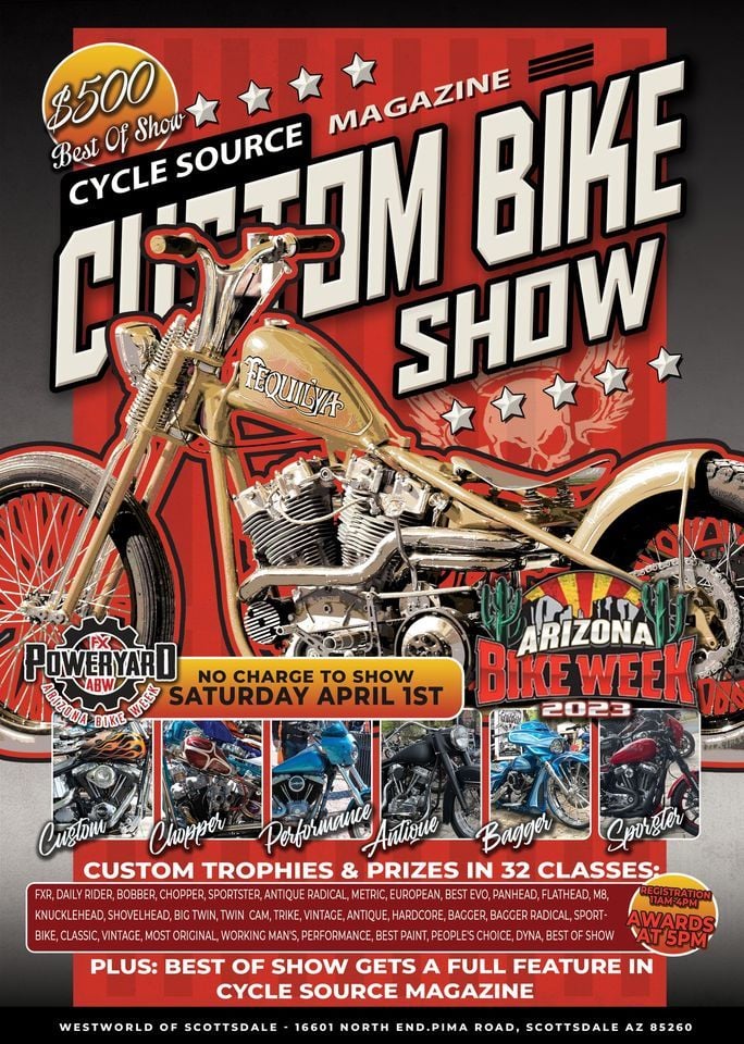 Custom Motorcycle Show, Arizona Bike Week, Scottsdale, April 1 2023