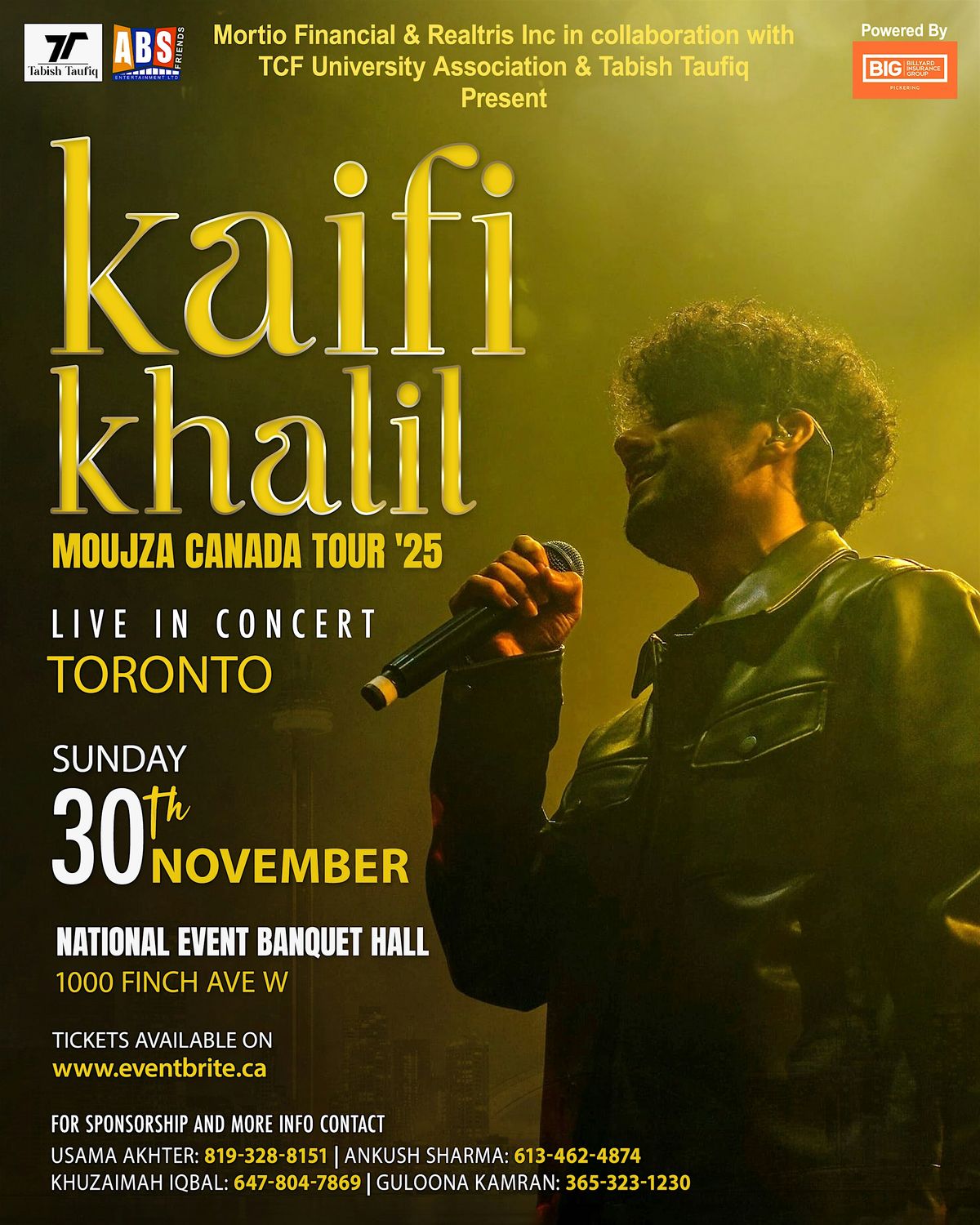 Kaifi Khalil Live In Concert Moujza Toronto Tour '25 | Event in Toronto | AllEvents