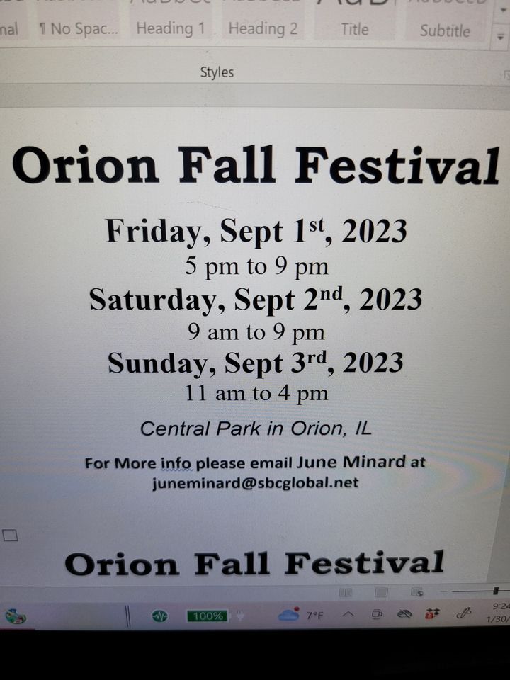 Lories Gourmet Food at Orion Fall Fest, Orion Illinois Veteran Memorial
