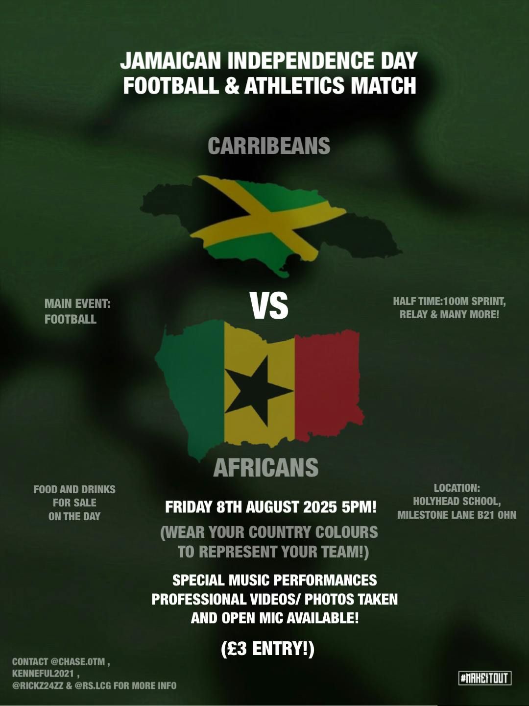 JAMACIAN INDEPENDENCE DAY CARRIBEANS VS AFRICANS FOOTBALL MATCH | Event in Smethwick | AllEvents