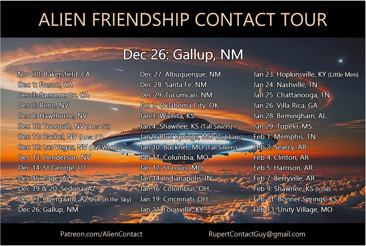 Alien Contact: Gallup, 26 December | Event in Gallup | AllEvents