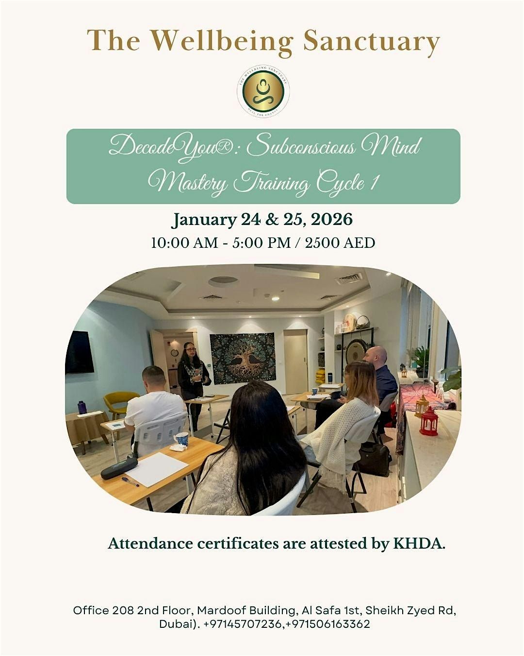 DecodeYou® Subconscious Mind Mastery – Training Cycle 1, 24 January | Event in Dubai | AllEvents