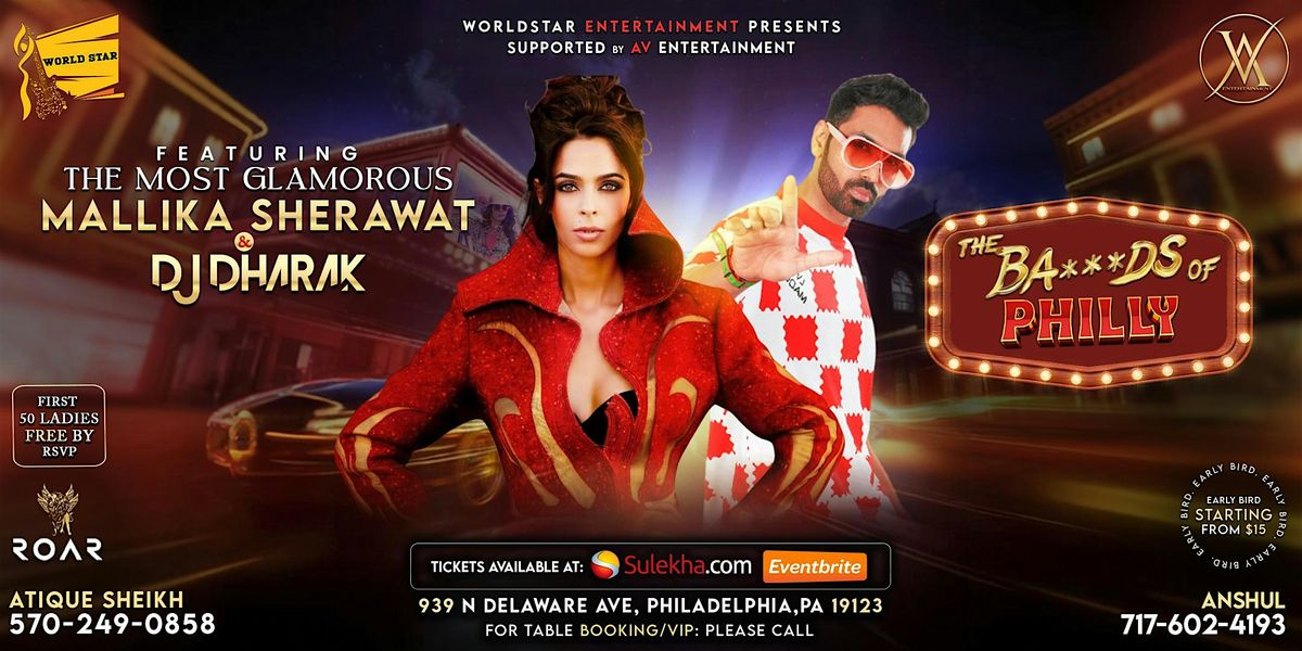 The Ba***ds of Philly, Bollywood Party Feat DJ. Dharak and Mallika Sherawat, 19 December | Event in Philadelphia
