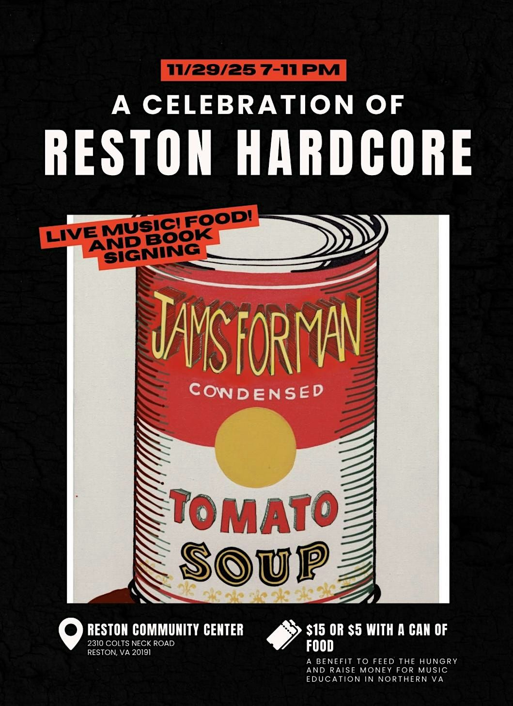 Reston Hardcore Benefit, 29 November | Event in Reston | AllEvents