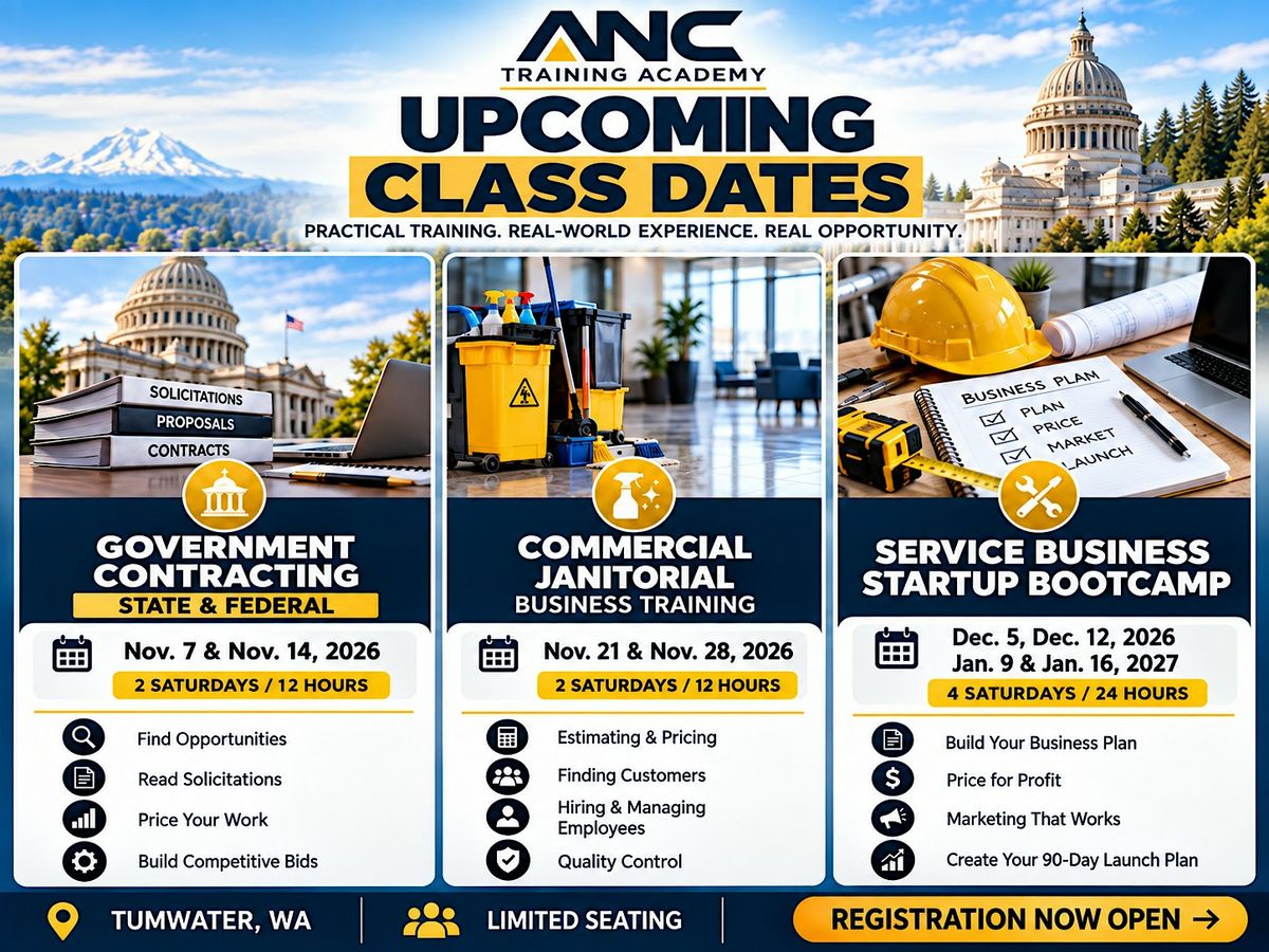 ANC TRAINING ACADEMY: Government Contracting - State & Federal, 5333 ...