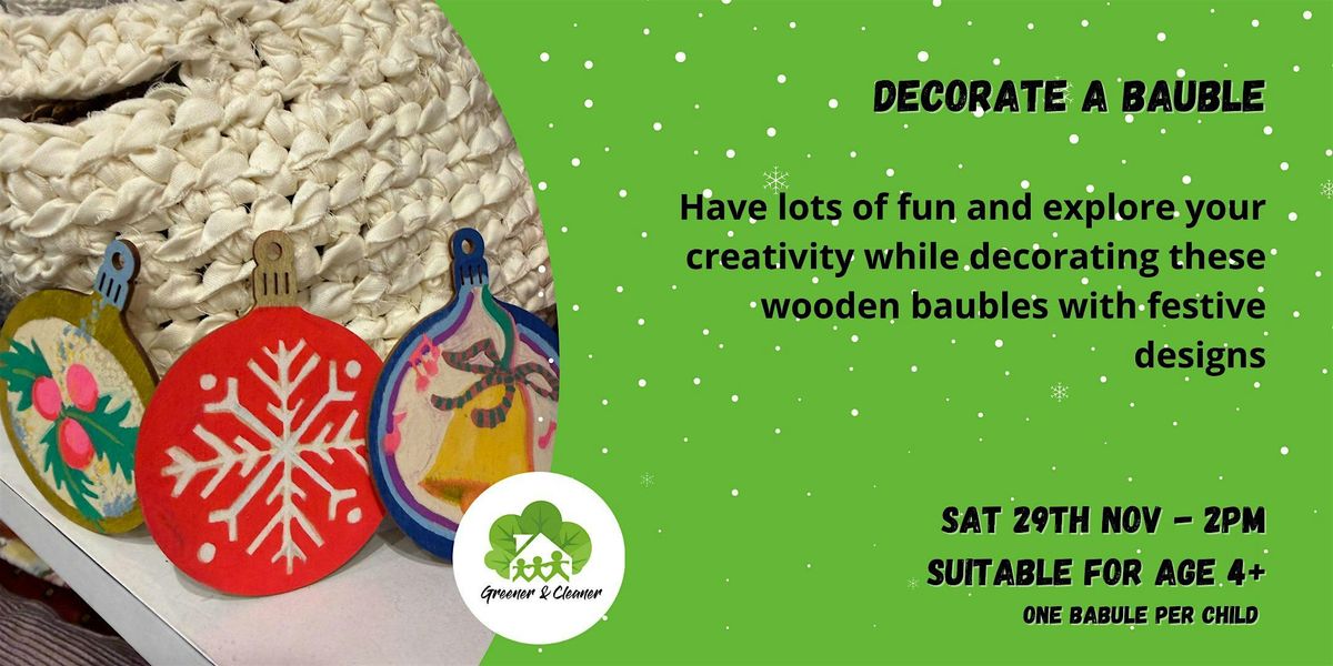 Decorate a Bauble Workshop, 29 November | Event in Bromley | AllEvents