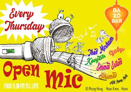 Thursdays Open Mic At Ba Zo Bar Hanoi