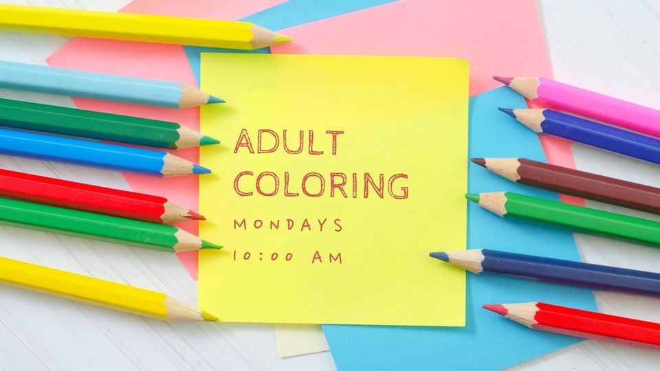 Adult Coloring, Horry County Memorial Library (Conway Library), 24 July