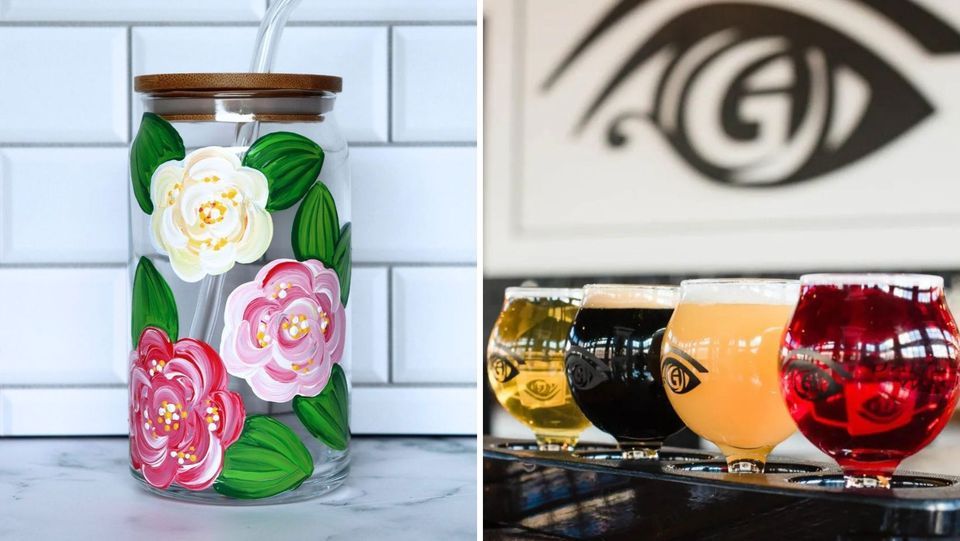 Spring Glassware Paint and Sip, Great Awakening Brewing Company ...