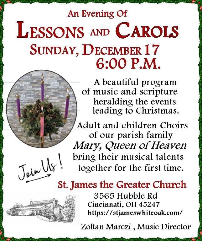 An Evening of Lessons and Carols at St. James White Oak, St James