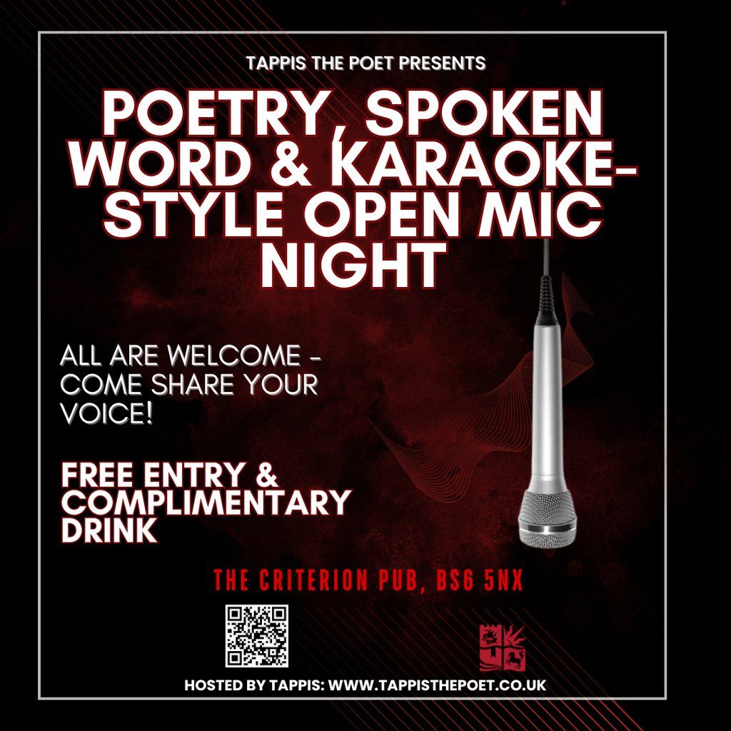 Tappis the Poet Presents: Poetry, Spoken Word, Karaoke Open Mic, 23 July | Event in Bristol | AllEvents