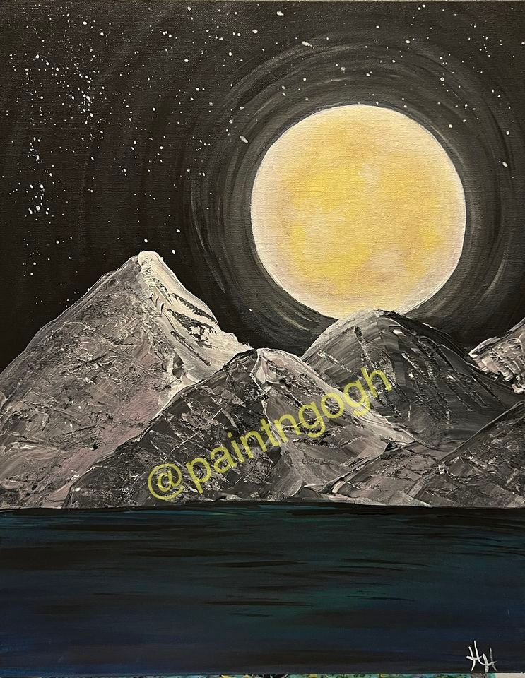 Mountain Moonrise Paint & Sip, PaintnGogh, Ballston Spa, December 28