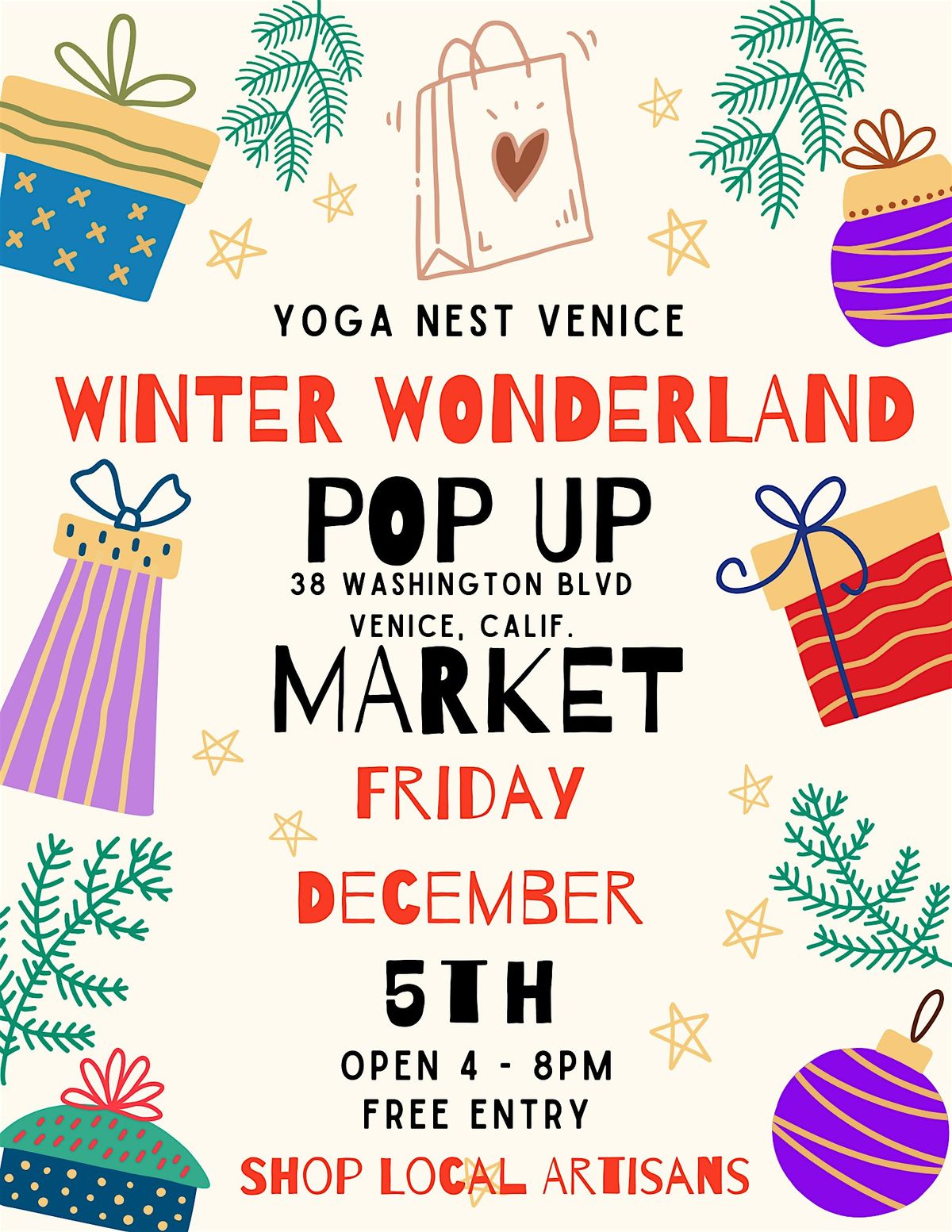 WINTER WONDERLAND POP-UP MARKET VENICE BEACH, 5 December | Event in Marina del Rey | AllEvents