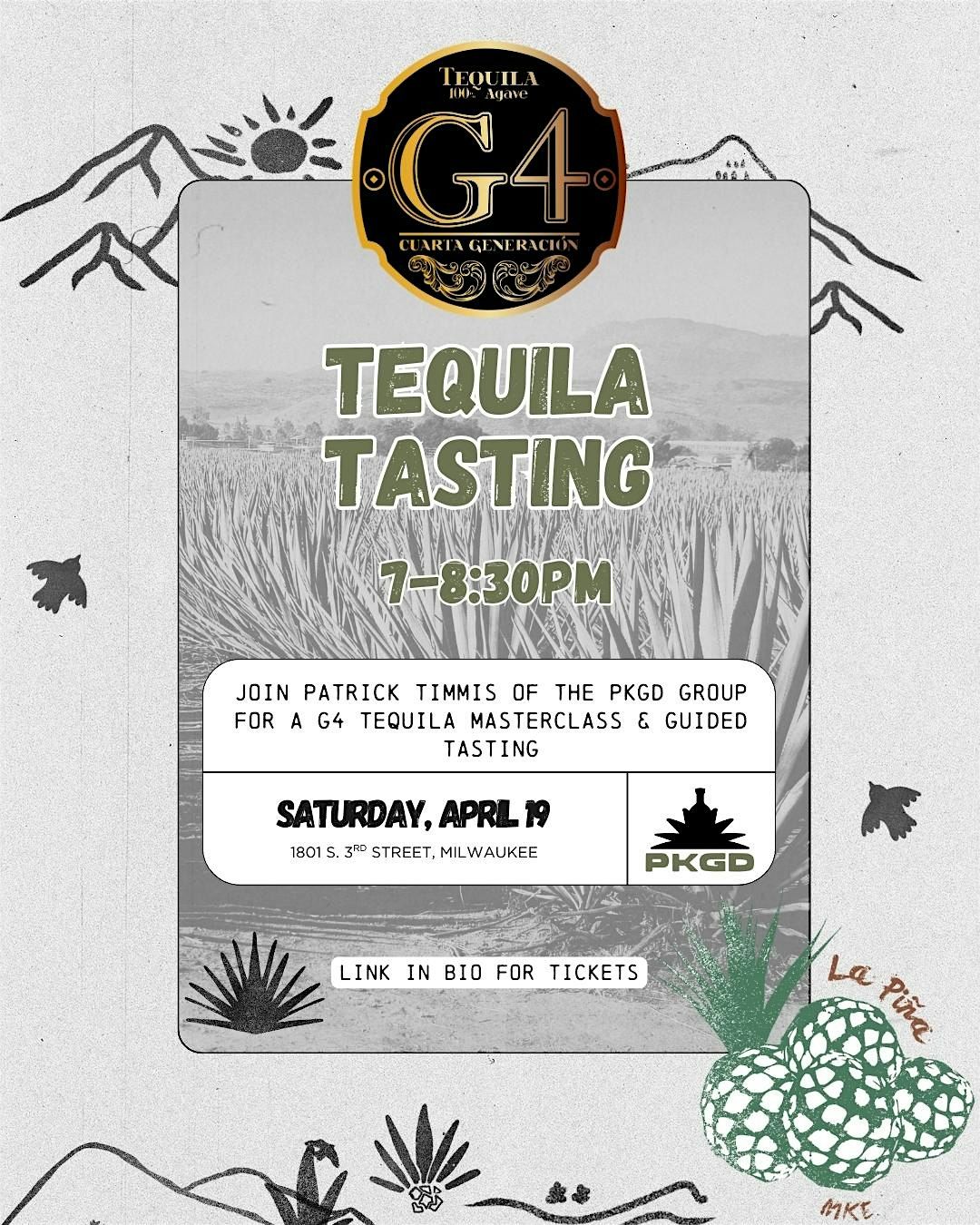 Tequila Tasting: G4 hosted by Patrick Tim, 18 December | Event in Milwaukee | AllEvents