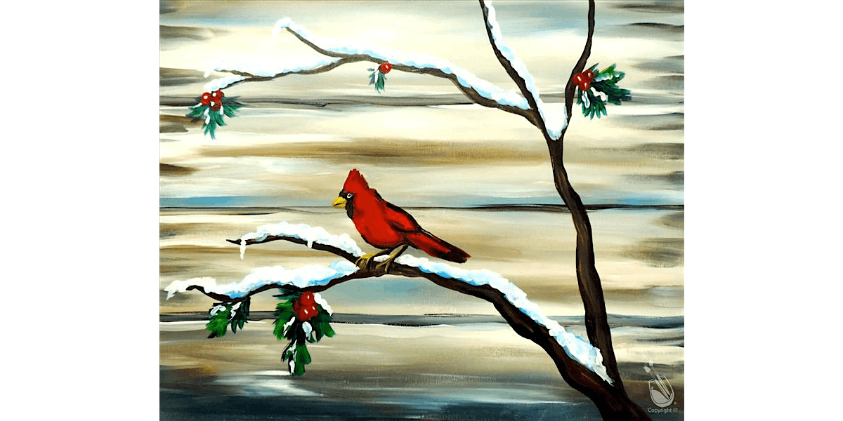 Songbird in Snow - Paint and Sip in Houston | Classpop!™, 6 December | Event in Baytown | AllEvents