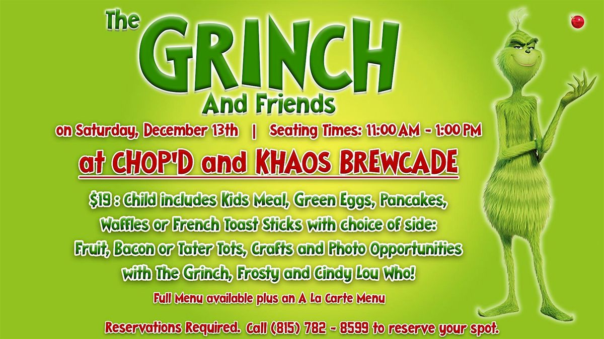 Grinch & Friends at Chop'd + Khaos Brewcade, 13 December | Event in Plainfield | AllEvents