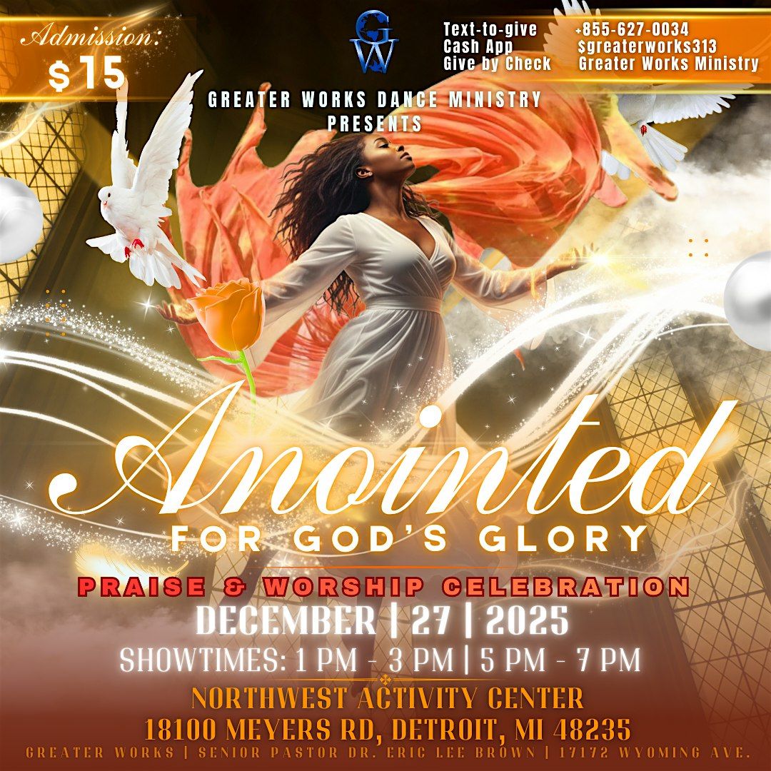 GW Dance Ministry Presents:  ANOINTE﻿D FOR GOD’S GLORY  Dance Concert, 27 December | Event in Detroit