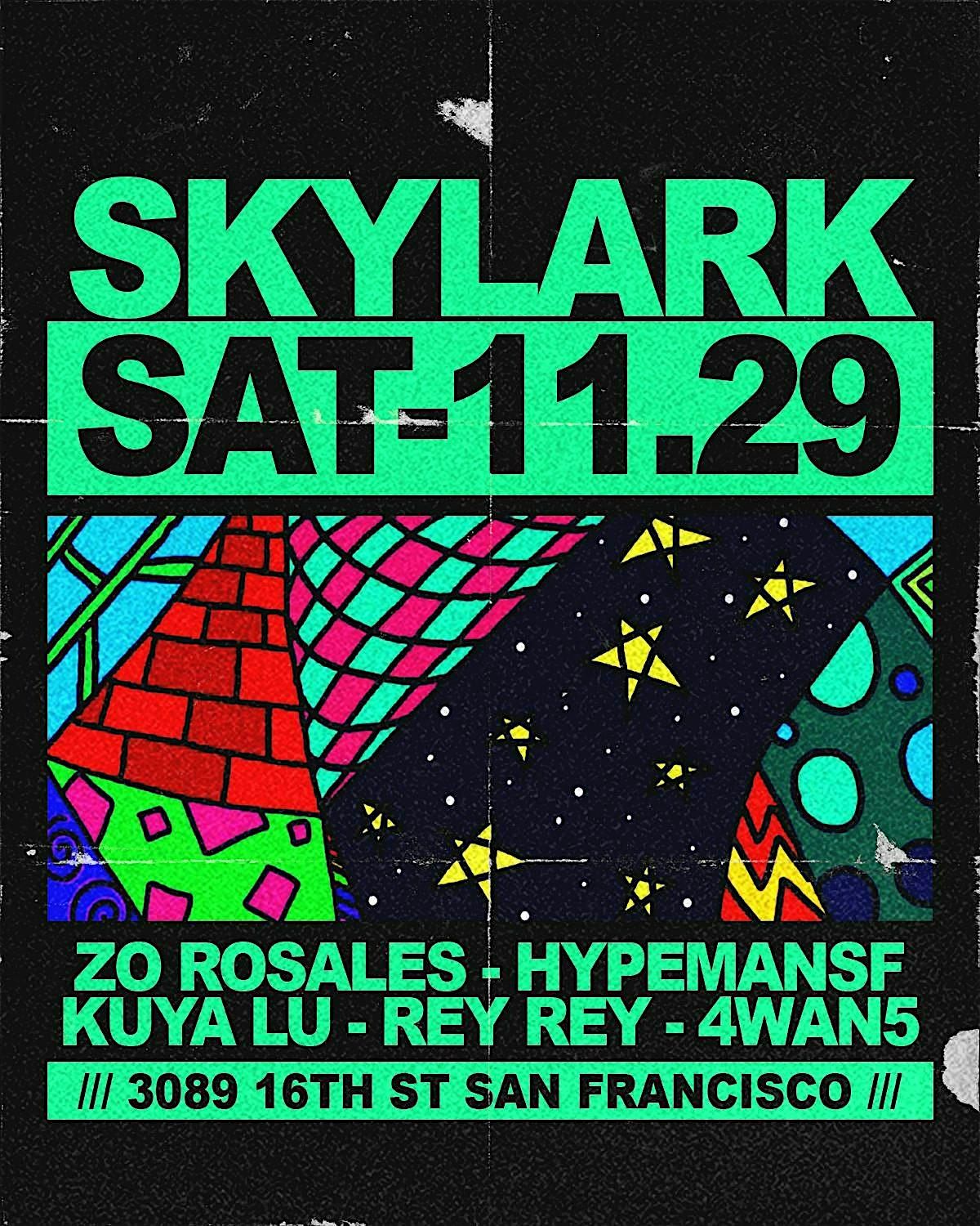 Skylark Saturdays @ Skylark 11/29/25, 29 November | Event in San Francisco | AllEvents