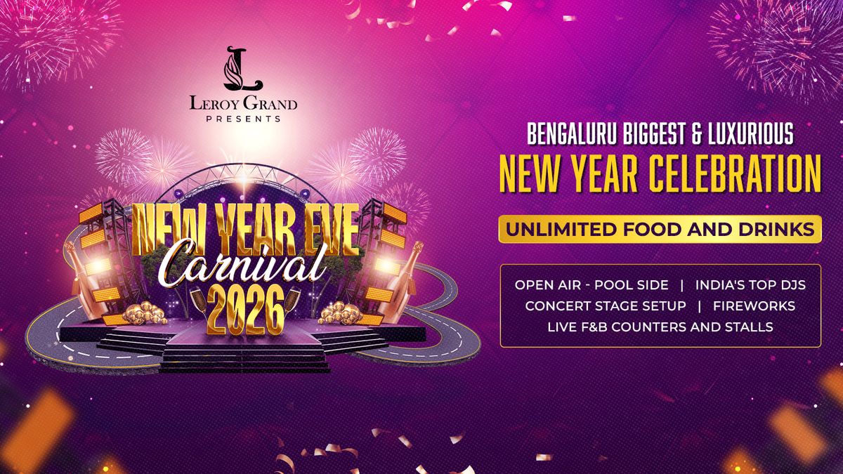 New Year Eve Carnival 2026 - Biggest Open Air-Poolside Party, 31 December | Event in Bangalore | AllEvents