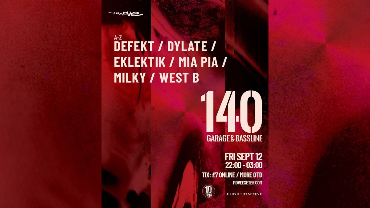 Move 140 - Friday 12th Sept - Move Exeter, 12 September | Event in Exeter | AllEvents