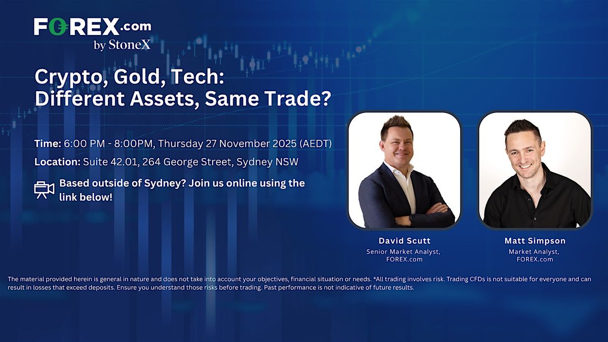 Crypto, Gold, Tech: Different Assets, Same Trade?, 27 November | Event in Sydney | AllEvents