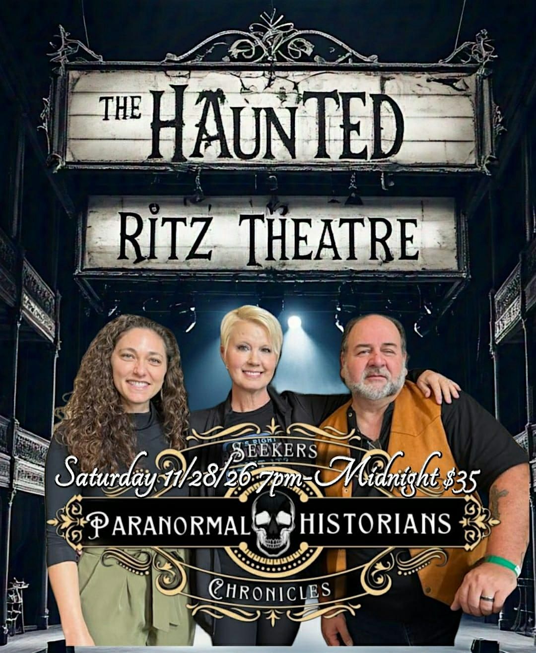an Evening with Seekers Chronicles  at the Haunted Ritz Theatre, 28 November | Event in Haddon Township | AllEvents
