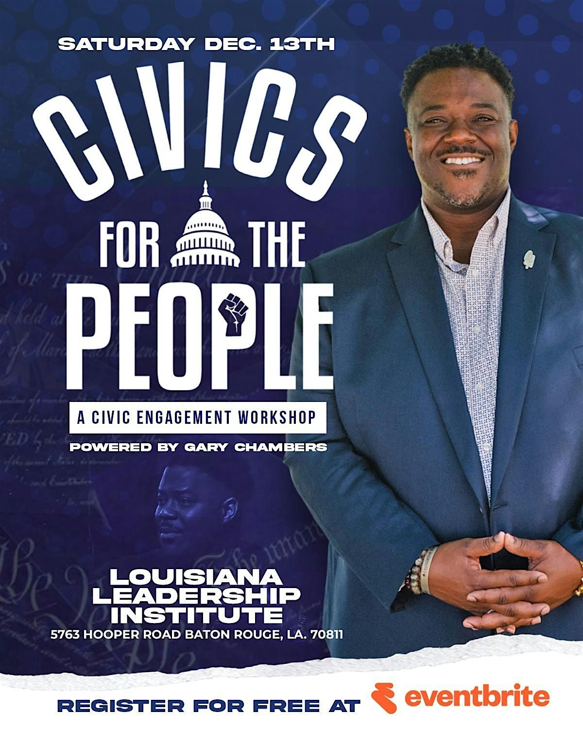 Civics for the People Baton Rouge, 13 December | Event in Baton Rouge | AllEvents