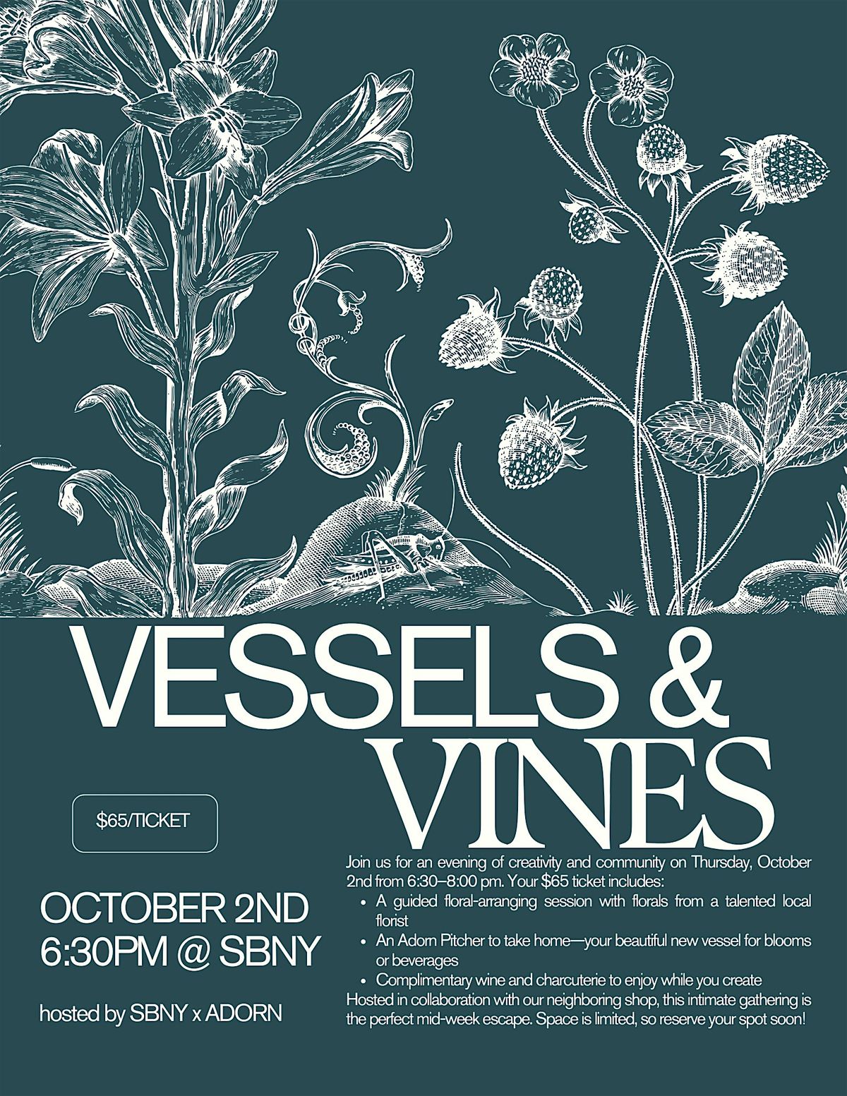 Vessels & Vines: ADORN x SBNY, 11 December | Event in Steamboat Springs | AllEvents