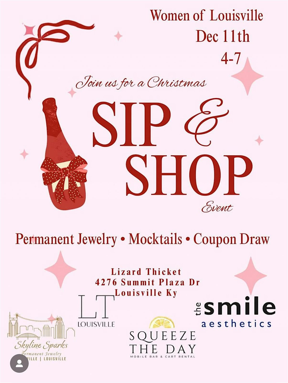 Women of Louisville & Lizard Thicket Holiday Sip and Shop event!, 11 December | Event in Louisville | AllEvents
