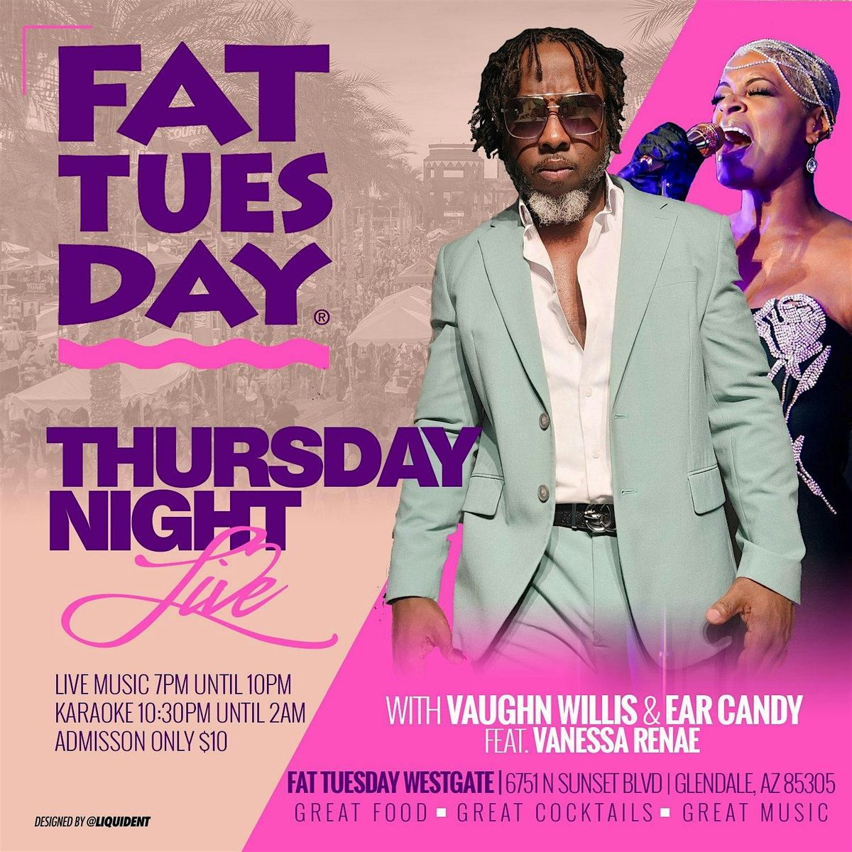 Thursday Nights at Fat Tuesday w/ Vaughn Willis & Vanessa Renee, 29 January | Event in Glendale | AllEvents