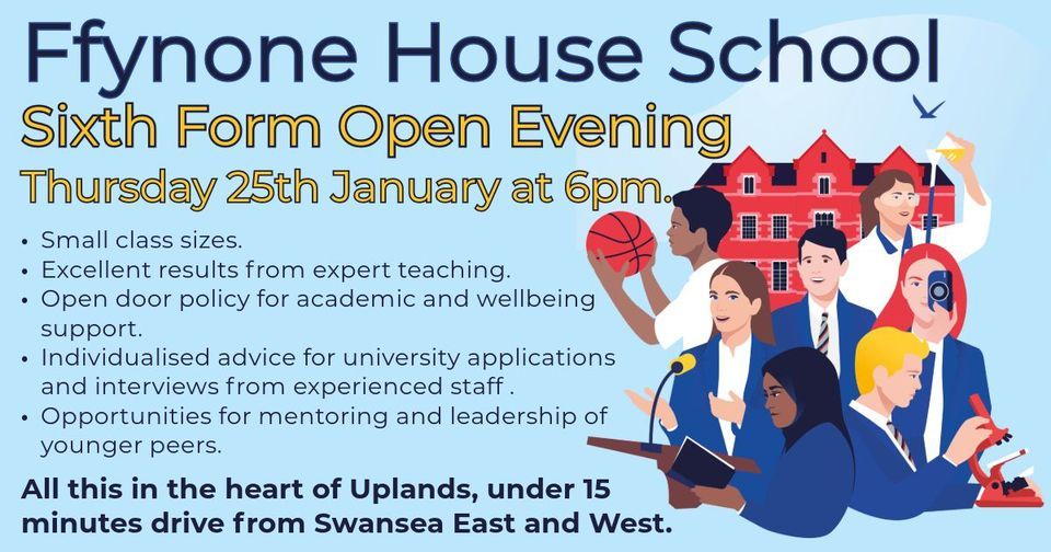 Sixth Form Open Evening, Ffynone House School, Swansea, January 25 2024