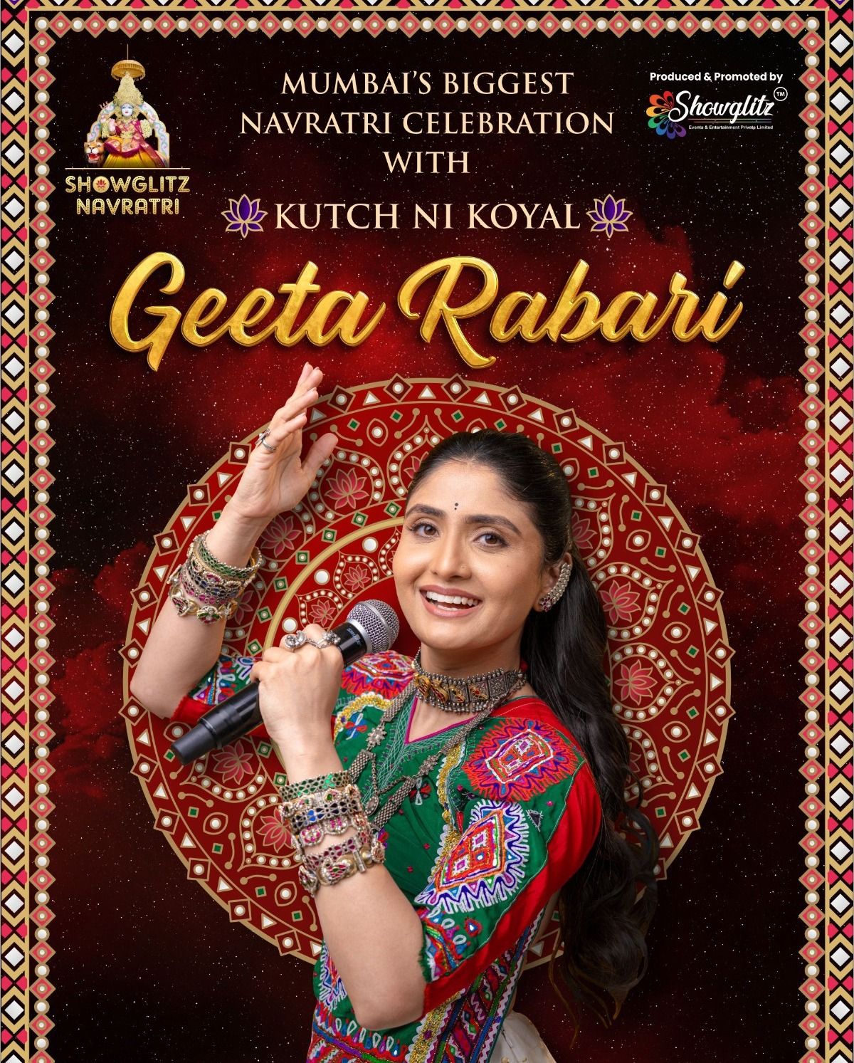 Showglitz Events Navratri 2026 Ft. Geeta Rabari, Korakendra Ground No ...