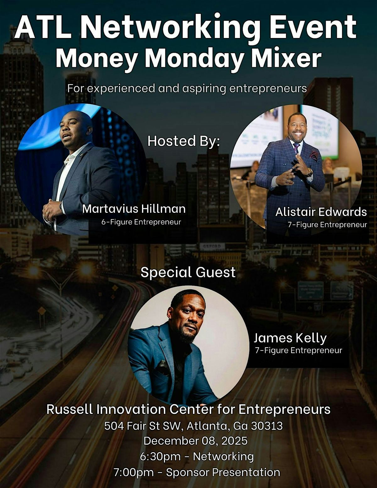 ATL Money Monday Mixer with Special Guest James Kelly | Event in Atlanta | AllEvents