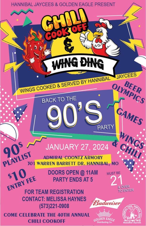 Back To The 90s Wing Ding& Chili Cook Off, Admiral Koontz Armory