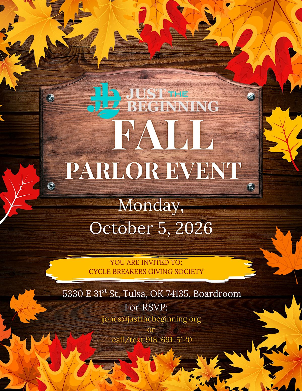 Cycle Breakers Giving Society - Parlor Event, 5 October | Event in Tulsa | AllEvents