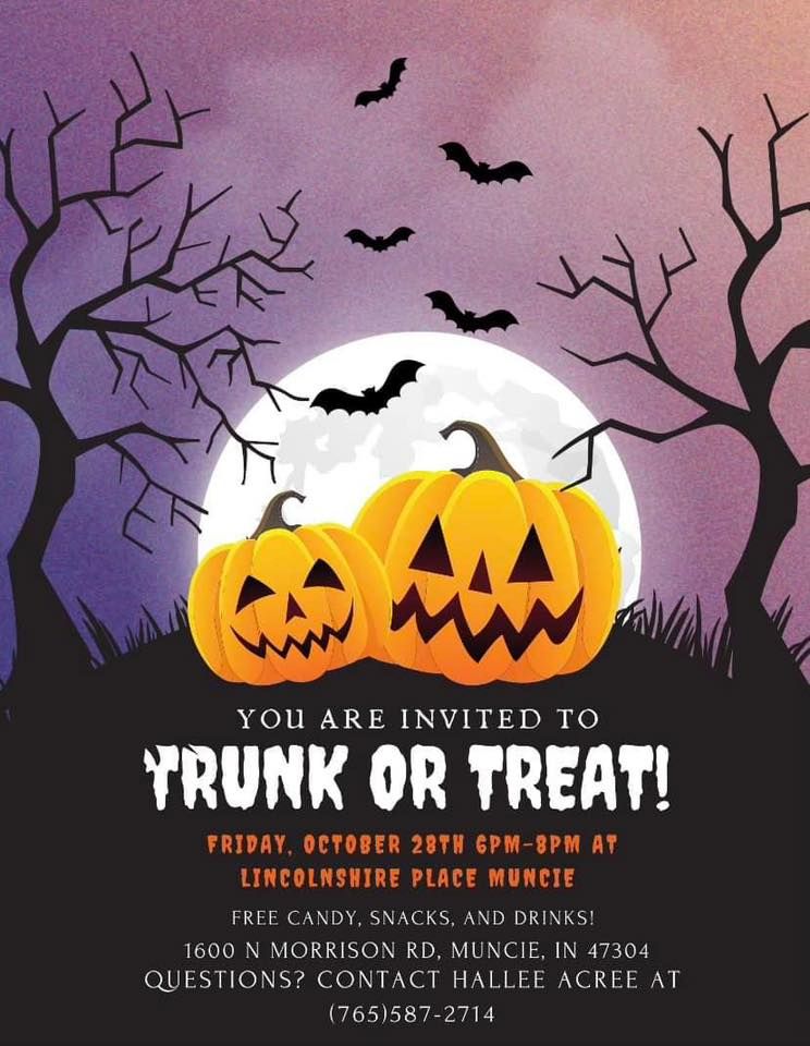 Trunk or Treat Lincolnshire Place of Muncie, 1600 N Morrison Rd
