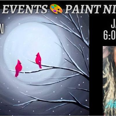 $20 Paint Night - Cardinal Moon- Sam’s Italian BRUNSWICK