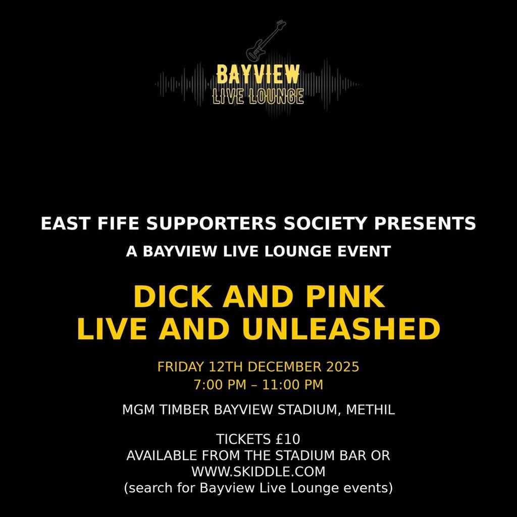 Dick and Pink Live and Unleashed, 12 December | Event in Leven | AllEvents